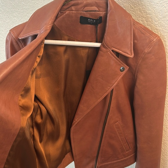 🤎ABLE Maha Leather Jacket ~ Whiskey ~ Small - Picture 8 of 16